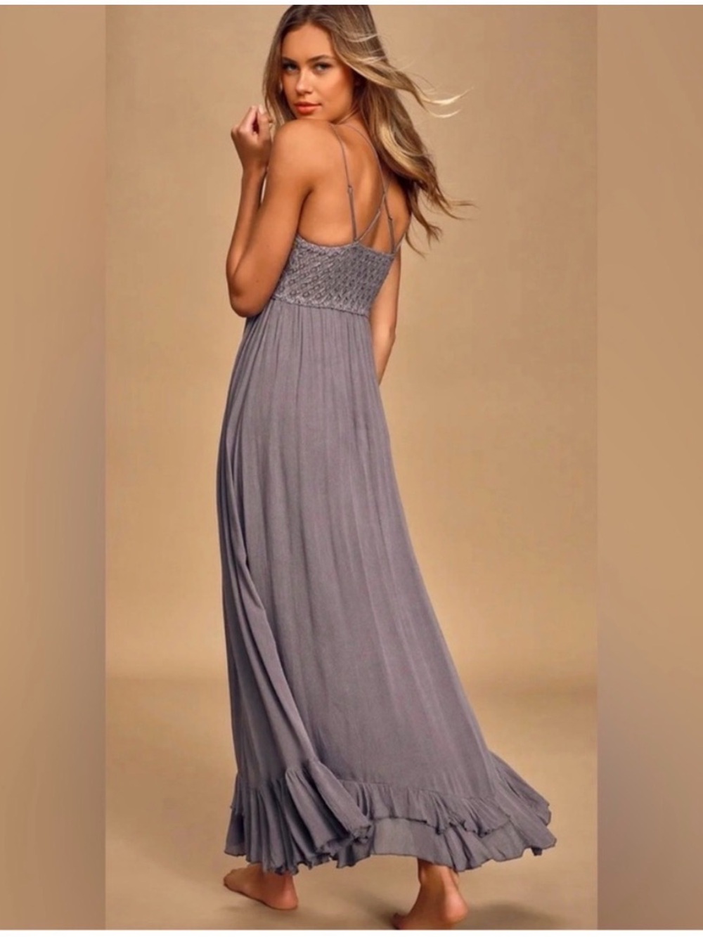Free People Adella Slip Dress in Slate — Size Medium, New No Tags - Picture 3 of 9